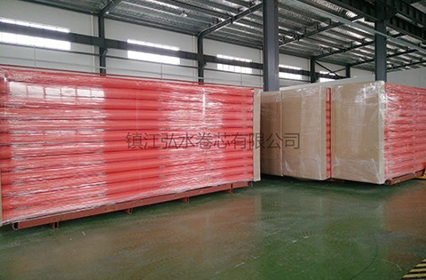 红色卷芯管,PE塑料胶芯管定制厂家,镇江弘水卷芯有限公司